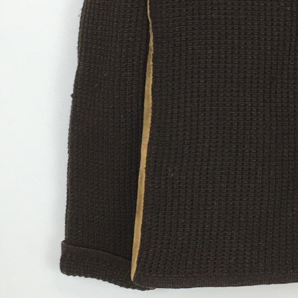 Vintage 1970s Wool Suede Cardigan brown tan - Picture 7 of 16